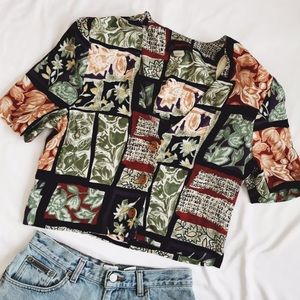 SOLD Button down crop top